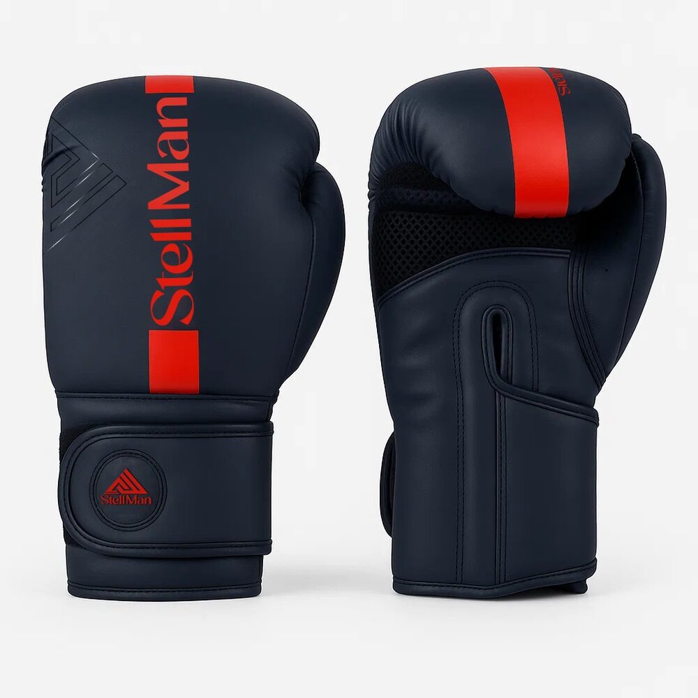 Stellman Challenger 2.0 Inflatable Boxing Gloves Black Red Training Punch Gear